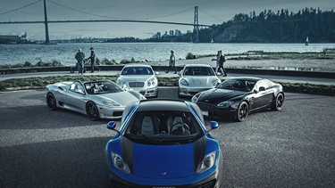 The fleet of supercars available for rent with Sea to Sky Exotic, a new Vancouver-based business catering to locals, tourists and the film industry.