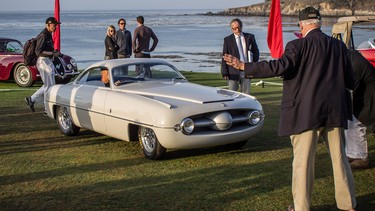 Grant Kinzel's ultra-rare 1953 Fiat Abarth 1100 Sport Ghia coupe at this year's Pebble Beach Concours d'Elegance.
