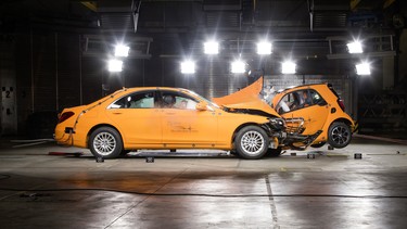 In a car crash, what would you rather be in – the Smart, or the Mercedes S-Class?