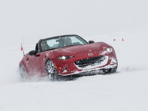 Mazda MX-5 with winter tires - and top down