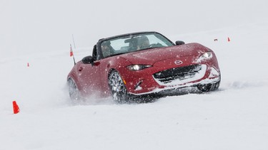 Mazda MX-5 with winter tires - and top down