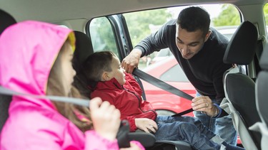 Strapping the kids into the car is sometimes an art form – but it's always about safety