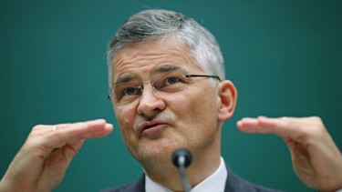 Michael Horn, former president and CEO of Volkswagen's U.S. division, testifies before the U.S. House Energy and Commerce Committee's Oversight and Investigations Subcommittee on October 8, 2015 in Washington, DC. Horn has announced he will be leaving his position with Volkswagen effective immediately.