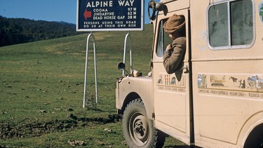 Hi Cooma: The 1957 Land Rover that carried internationally acclaimed artist Robert Bateman and naturalist Bristol Foster on a three-continent tour that began in 1957.