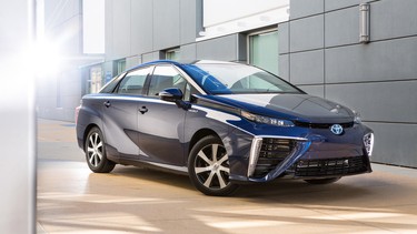 Toyota is looking at wind power to develop hydrogen fuel for fuel-cell vehicles like the Mirai.