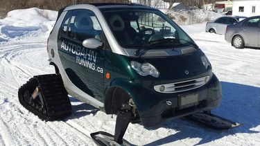 Todd Anderson's Smart ForTwo "snowmobile."