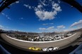 Brad Keselowski races his No. 2 car against Joey Logano’s No. 22 at the NASCAR Sprint Cup Series Kobalt 400 at Las Vegas Motor Speedway March 6.