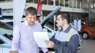Every repair order and invoice must contain the vehicle serial number, repair date, and the document (in most places) must be sequentially numbered. Watch the sign-in copy carefully.