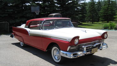 Ed Seal, president of the Nifty Fifty's Ford Club in Calgary, hopes to have his restored 1957 Ford Skyliner at the club's Spring Thaw show on April 24 at Sunridge Mall.