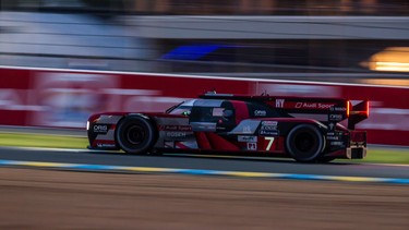 Audi's No. 7 R18 e-tron race car at this year's 24 Hours of Le Mans.