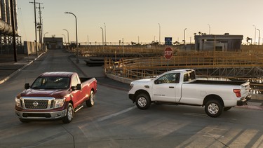 2017 Nissan Titan XD and Titan Single Cab pickup trucks.
