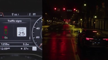 Audi's new red-light countdown technology.