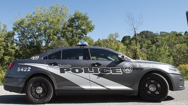 Toronto Police Services' new paint scheme for police cars is pictured in this handout photo