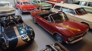Every model of Corvair produced from 1960 through 1969 is represented in Joe's Corvair Garage in Vancouver's Fraser Valley.