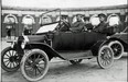 A Ford Model T jitney in 1915, ferrying soldiers around the grounds of the CNE.