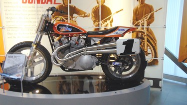 A 1972 Harley-Davidson XR750 had a starring role in the Steve McQueen motorcycle racing documentary On Any Sunday.