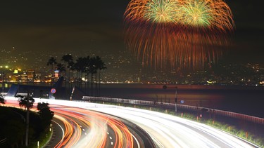 Beppu of fireworks