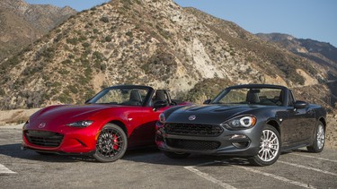 Mazda Miata and Fiat 124