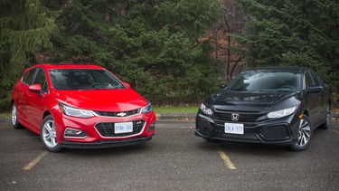 Chevrolet Cruze and Honda Civic