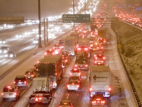 Winterís first snarl. Snowstorm hammers southern Ontario, leaves Toronto in gridlock. Today's foul weather caused huge delays along the 401.