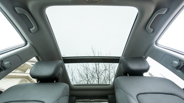 The panoramic sunroof in the 2017 Hyundai Santa Fe Sport.