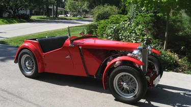 Dominic Crawley of Canmore was inspired to build his ideal MG TC, and the result is a 1948 model powered by a Toyota four-cylinder engine. Many one-off parts were used to create the car, which has now covered more than 8,000 miles.