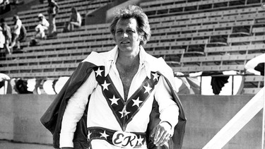 A jumpsuit like the one pictured on daredevil Evel Knievel is being auctioned off.