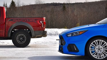 2017 Ford Raptor and Ford Focus RS.