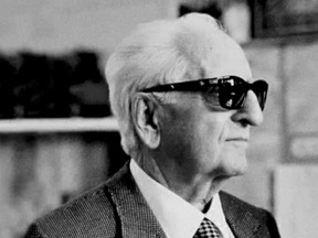An undated handout photo of Enzo Ferrari, the founder of the renowned sports car company.