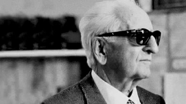 An undated handout photo of Enzo Ferrari, the founder of the renowned sports car company.
