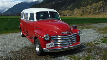 This 1948 Chevrolet one-ton ambulance once used as a mine rescue vehicle has been modified by Fraser Field for the 2017 Coast to Coast Tour.