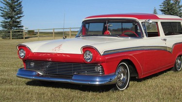 This cherry Ford Ranch Wagon belongs to Digby Graham of the Nifty Fifty's Ford Club of Calgar, hosts of this year's Spring Thaw.