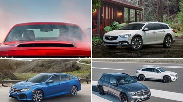 What do the Dodge Challenger Demon, Buick Regal TourX, Honda Civic Si and Mercedes-AMG GLC 63 have in common?