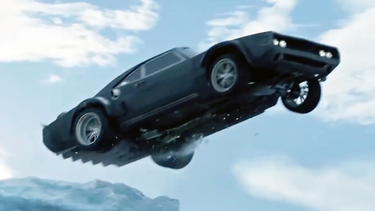 The "Ice Charger" in a scene from Fate of the Furious.