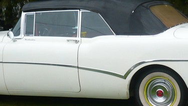 This gorgeous 1956 Buick Roadmaster was stored in a garage, so its convertible top is in impeccable original condition