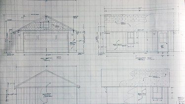 Derek McNaughton's original plans for his upcoming backyard garage