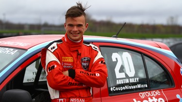 Austin Riley is a rookie in the 2017 Nissan Micra Cup race series.