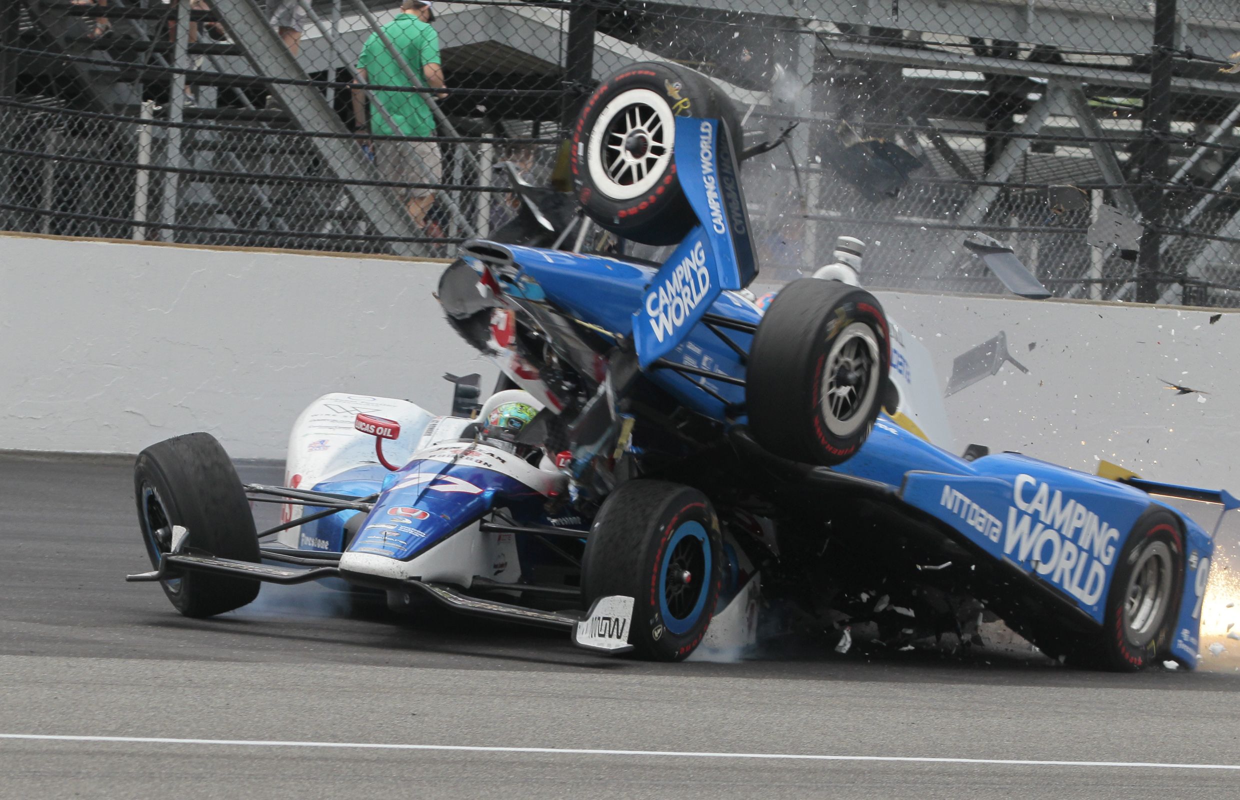 Scott Dixon, Jay Howard both survive frightening Indy 500 crash Driving