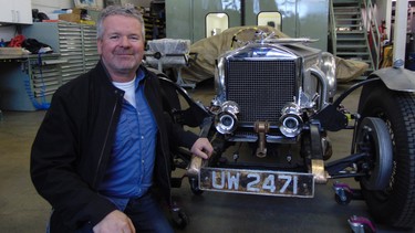 Oliver Young with his work-in-progress 1929 Invicta S-Type recreation to be displayed at Vancouver's All-British Field Meet on May 20