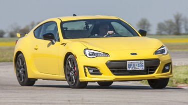 David Booth behind the wheel of the Subaru BRZ.