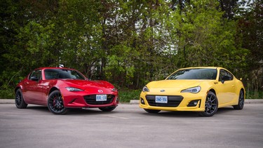 2017 Mazda MX-5 Miata RF vs. 2017 Subaru BRZ