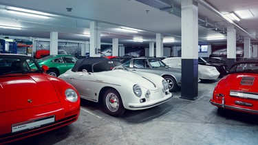 Just a few of the vintage Porsches at Porsche Classic.