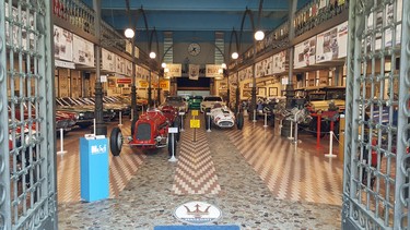 The Panini Motor Museum, a collection of vintage Maseratis in Baggiovara, Italy.