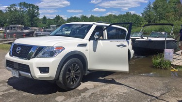 A Nissan Armada is suitable for towing a larger boat.