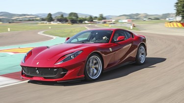 David Booth behind the wheel of the 2018 Ferrari 812 Superfast.
