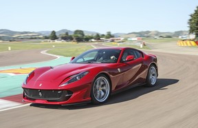David Booth behind the wheel of the 2018 Ferrari 812 Superfast.