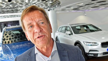 Volvo Cars CEO Hakan Samuelsson speaks during an interview at Volvo Cars Showroom in Stockholm, Sweden, on July 05, 2017.   Samuelsson said that all Volvo cars will be electric or hybrid within two years. The Chinese-owned automotive group plans to phase out the conventional car engine. / AFP PHOTO / TT News Agency / Jonas EKSTROMER / Sweden OUTJONAS EKSTROMER/AFP/Getty Images