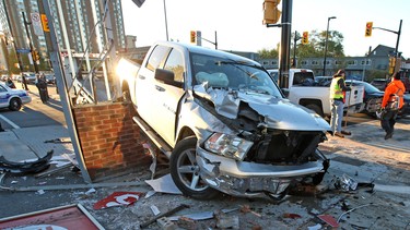 Car accident at the corner of Rideau St and Augusta in Ottawa.