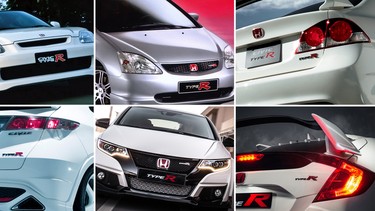 All generations of the Honda Civic Type R.