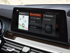 An image of BMW's infotainment system with Connect+.